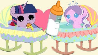 Купили кроватки для карманных пони.малышки пони в люльке. My little pony