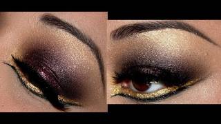 Smoky Plum & Gold with Winged Bottom Liner!!!
