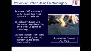 PG Fundamental Use of Surgical Energy (FUSE): Fires in the Operating Room