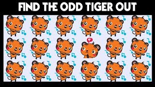 Find The Odd Tiger One Out | Find The Cat | Find The Difference | Animal Puzzles For Genius