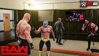 WWE 2K18 Story: Rey Mysterio Screws Roman Reigns Opportunity Raw 2018 ft. Lesnar, Jeff Hardy -Part 2
