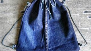 Как сшить детский рюкзак из старых джинсов