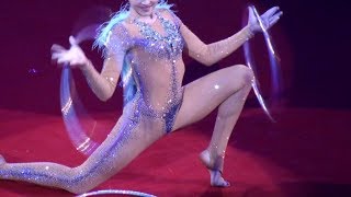 Circus. The gymnast with hoops. Bravo !!!
