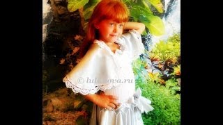 Болеро Белоснежка - 2 часть - Crochet bolero - вязание крючком по ткани