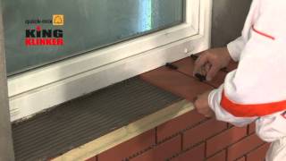 Монтаж клинкерных подоконников