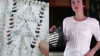 Как вязать ажурный узор спицами: 3 видео. Простой ажурный узор с резинкой. Узоры спицами