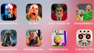 mr meat hello neighbor scary teacher 3d branny baldi requiem for erich sann friday the 13th jason
