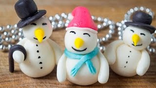 Снеговики из мастики 3 варианта