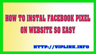 How To Install Facebook Pixel On Wordpress, Website And Shopify
