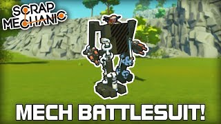 Walking Spud Gun Mech Battlesuit! (Scrap Mechanic #280)