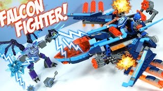 LEGO NEXO Knights Clay's Falcon Fighter Blaster with Grimroc and Brickster