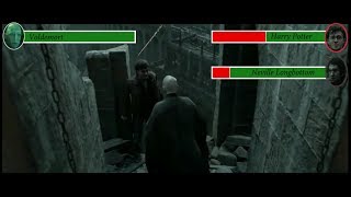 Lord Voldemort vs Harry Potter with health bars (Harry Potter 8)