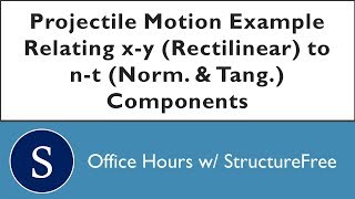 Projectile Motion Ex. Relating x-y to n-t components - Dynamics - Office Hours w/ Structurefree
