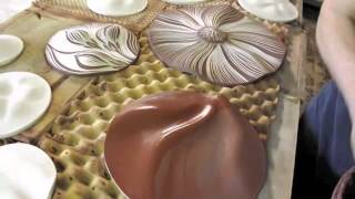 Making ceramic wall art discs by Natalie Blake Studios