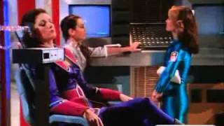 Erin Gray (Buck Rogers) great body in shiny tight blue spandex - 720p