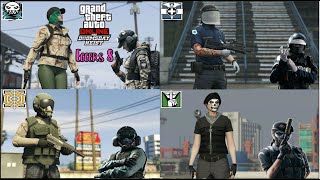 GTA 5 rainbow six outfits all operators | GTA 5 female & male military outfits