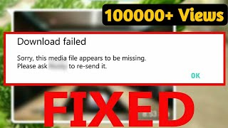 Sorry this media file appears to be missing please ask to (your contact number)resend it.