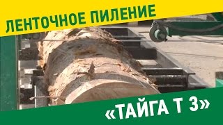 Ленточное пиление на пилораме Тайга Т 3