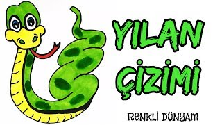 Yılan nasıl çizilir? Yılan Çizimi ( How to draw a snake)-Renkli Dünyam