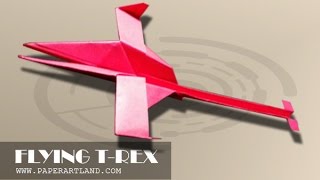 Best Paper Planes: How to make a paper airplane that Flies - HARDEST KIRIGAMI | T-Rex