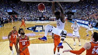 Watch Udoka Azubuike lock down the paint for the Jayhawks against Clemson