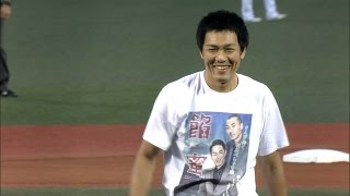 【プロ野球パ】「野球大好き芸人」トータルテンボス・藤田さんが豪速球披露 2015/08/14 E-F