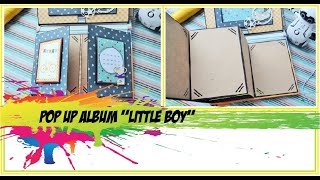 Pop up album "Little boy"/page №8/DIY pop up album/pop up card/Scrapbook Ideas/birthday card ideas