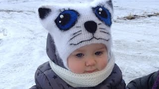 Шапочка "Кошка" крючком (Cap "cat" crochet)