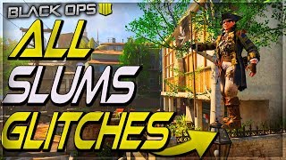 COD BO4 - ALL BEST WORKING GLITCHES ON MAP "SLUMS" | BO4 Multiplayer Glitches 1.18 !