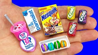 10 DIY MINIATURE  FOOD AND DRINKS HACKS AND CRAFTS !!!!