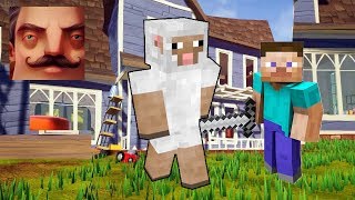 Hello Neighbor - My New Neighbor Minecraft Sheep Act 2 HOLE Gameplay Walkthrough