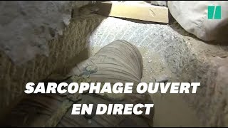 La découverte d'une momie filmée en direct par une chaîne américaine