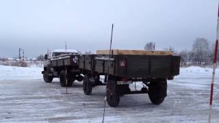 Мастерство водителя грузовика с прицепом