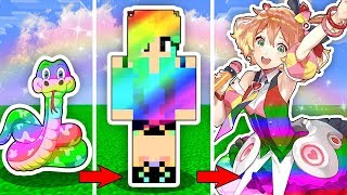 КАК МЕНЯЛАСЬ ДЕВУШКА РАДУЖНАЯ ЗМЕЯ МОБ И ЕЁ ЖИЗНЕННЫЙ ЦИКЛ МАЙНКРАФТ ЭВОЛЮЦИЯ