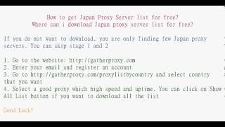 Japan Proxy. Free Japan Proxy Server list. Free Japan Proxy. Download Japan Proxy List. Proxy Japan