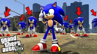 SONIC the HEDGEHOG gets CLONED (GTA 5 Mods)