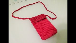Чехол крючком для телефона.\ How to crochet phone case  (English subtitles)