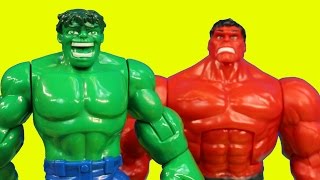 Imaginext Joker Creates Robotic Red Hulk to Battle Batman Robin Spider-man Wolverine Thor