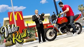GTA V: VIDA REAL | ME CHAMARAM PRA SER MOTOBOY DO MCdonalds #EP.09