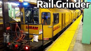 ⁴ᴷ LORAM Rail Grinder-1 Subway Train Transfer Action
