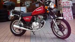 GN125 Suzuki 　タンデムカップル　可愛い奥さんと