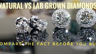 Natural vs lab grown diamond earrings . All you want to know about it