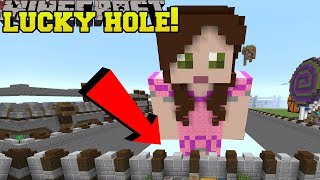 Minecraft: JEN'S LUCKY HOLE GAME! - HEAD HUNTER THEME PARK [4]