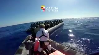 Zwischen Libyen und Italien: 2600 Boots-Flüchtlinge in Sicherheit gebracht.