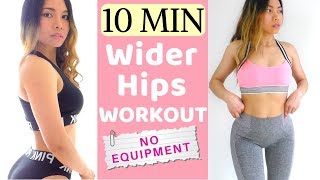 10 MIN Curvier, Wider Hips Workout At Home No Equipment | Scientific Approach | Hip Dips Fix