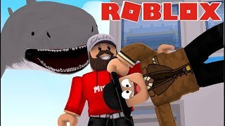 SHARK ATTACK! Roblox Shark Bite fun with Mitch & Callum