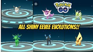 All Shiny Eevee Evolutions in Pokemon Go