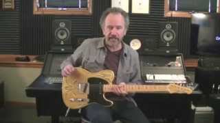 Crook Custom Guitars Gold Metalflake T-Style Pinstriped Guitar