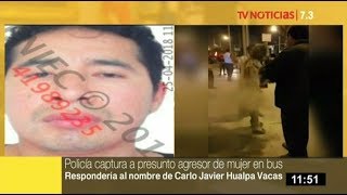 Policía captura a sospechoso de quemar a mujer en bus en Miraflores