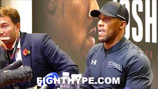 "HE DESERVES TO BE FLAT ON HIS BACK" - ANTHONY JOSHUA FIRED UP ABOUT STOPPAGE OF CARLOS TAKAM